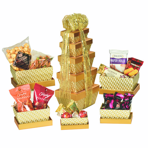 Holiday Snack Tower Surrey Gift Baskets